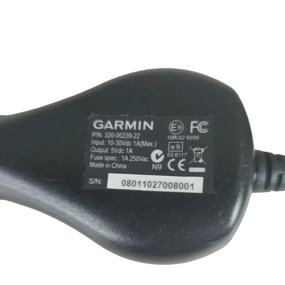 Genuine Garmin Nuvi 320-00239-22 GPS Mini-USB Vehicle Car Charger adapter